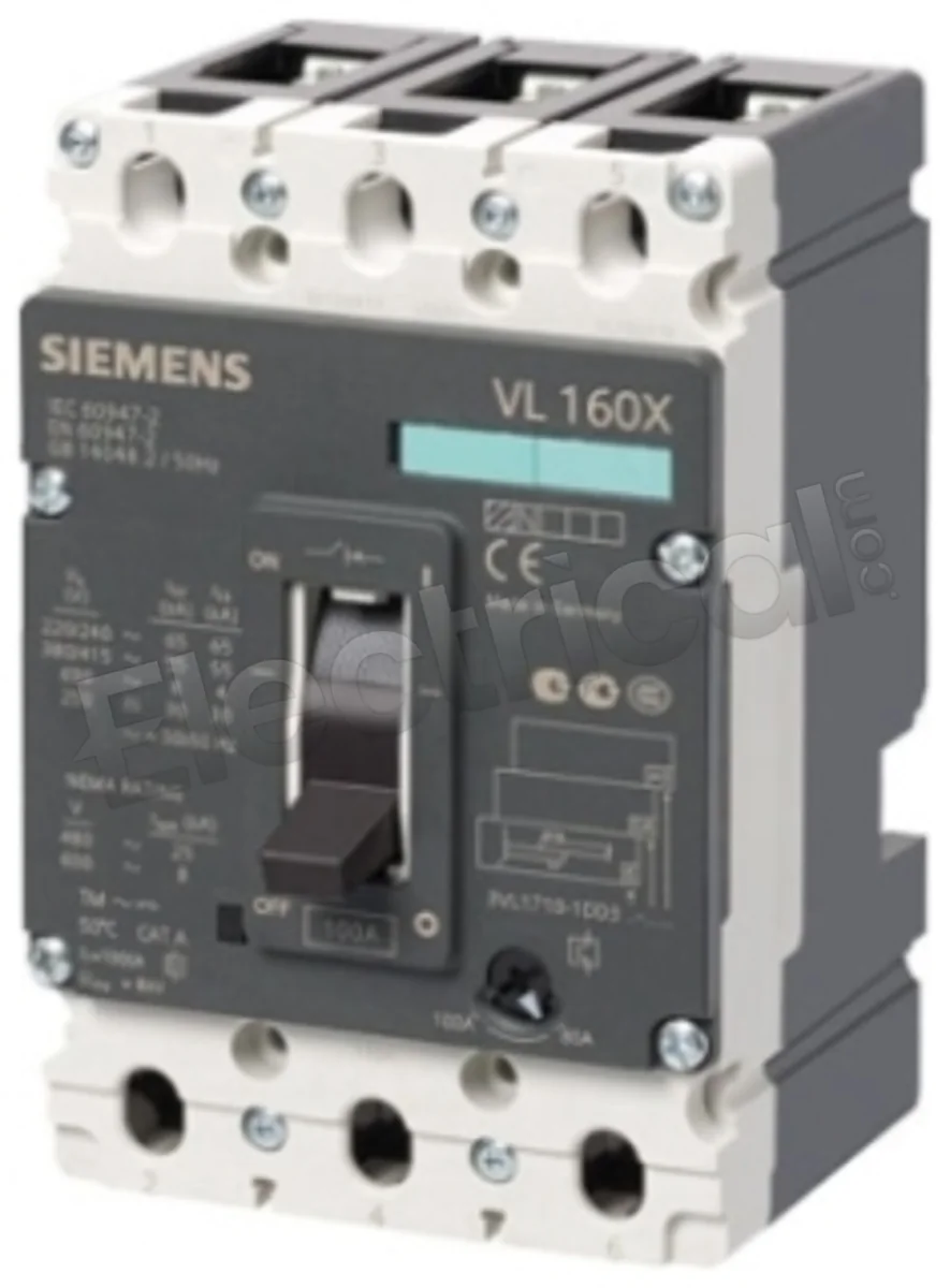 SIEMENS Interruptor Automático VL160X N 3P 32A ICU:55KA 415V - 3VL1703-1DA33-0AA0 - Siemens 3VL1703-1DA33-0AA0