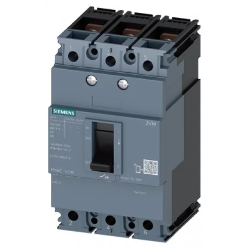 SIEMENS Interruptor Termomagnetico 3X80 A ICU=25KA @ 220V 3VM1 3VM1080-2ED32-0AA0 - Siemens SIEMENS Interruptor Termomagnetico 3X80 A ICU=25KA @ 220V 3VM1 3VM1080-2ED32-0AA0 - Siemens 3VM1080-2ED32-0A