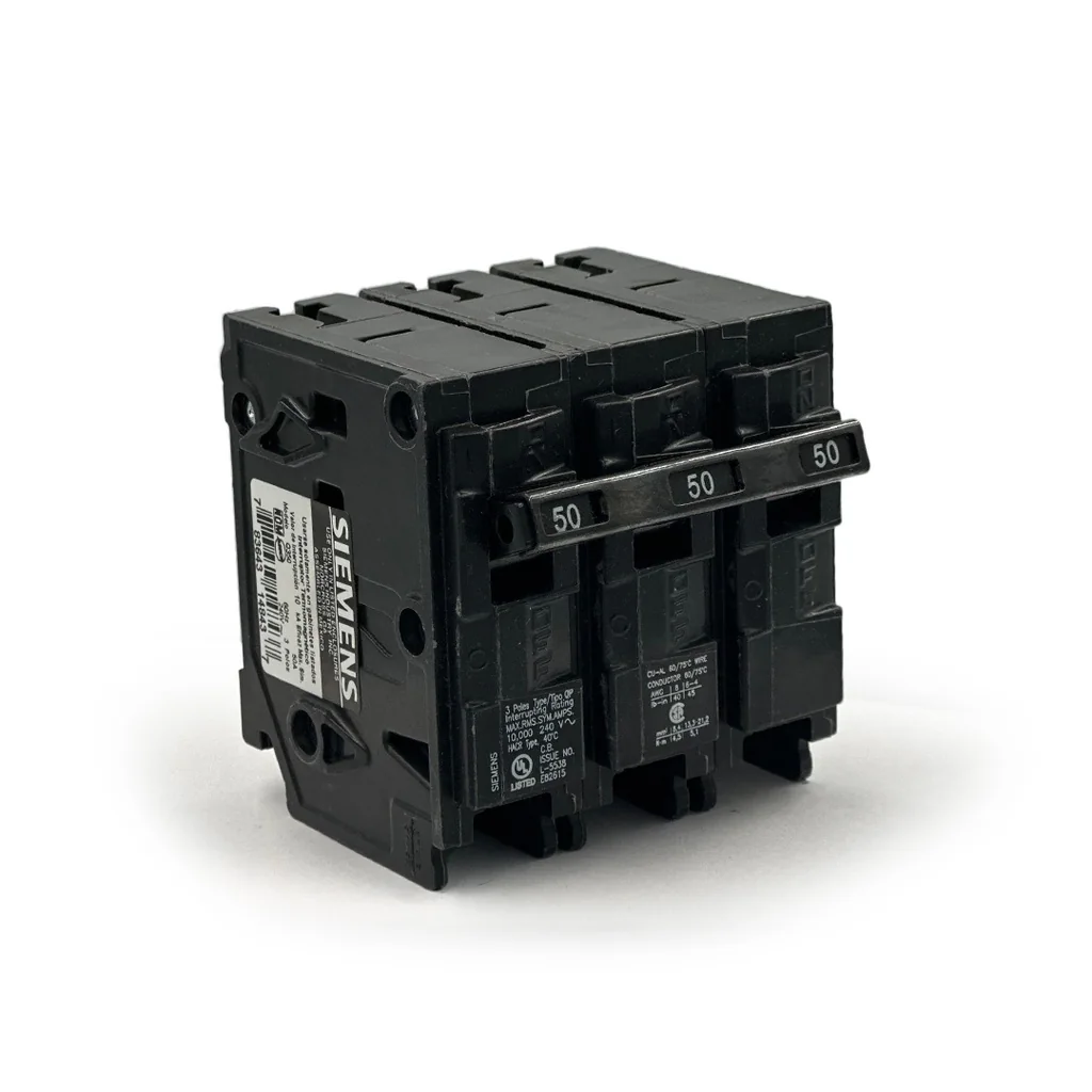 SIEMENS Interruptor Termomagnetico De Engrampe 3X50A 240V 10KA Q350 - Siemens BC001246