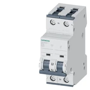 SIEMENS Interruptor Termomagnético 2P X 20 A 20KA P/Riel 5SY6220-7 - Siemens 5SY6220-7