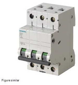 SIEMENS Interruptor Termomagnético 3P 50 A 6KA P/Riel 5SL6350-7MB - Siemens 5SL6350-7MB