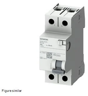 SIEMENS Interruptor Diferencial 2P 63 A , Tipo AC, 30 Ma, 5SV5316-0 - Siemens 5SV5316-0