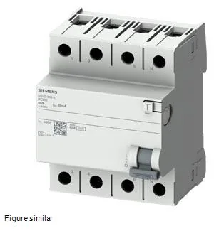 SIEMENS Interruptor Diferencial 4P 63 A , Tipo AC, 30 Ma, 5SV5346-0 - Siemens 5SV5346-0