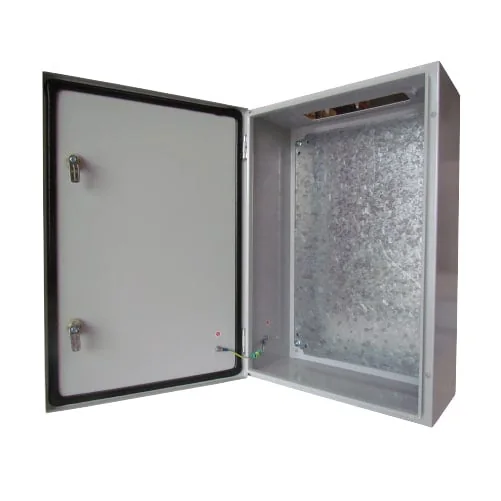 Sin marca indicada Tablero metálico hermético FNX ST4620, 600 × 400 × 200 mm, con placa de montaje, RAL 7035 TAB-600-FNX