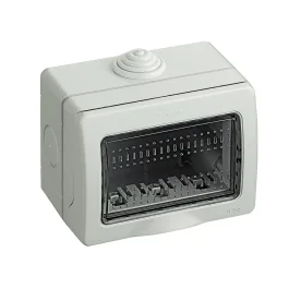 BTICINO Caja Superficial P/Adosar 3 Modulos Con Tapa Transparente IP55 Matix Idrobox 25503 - Bticino 25503