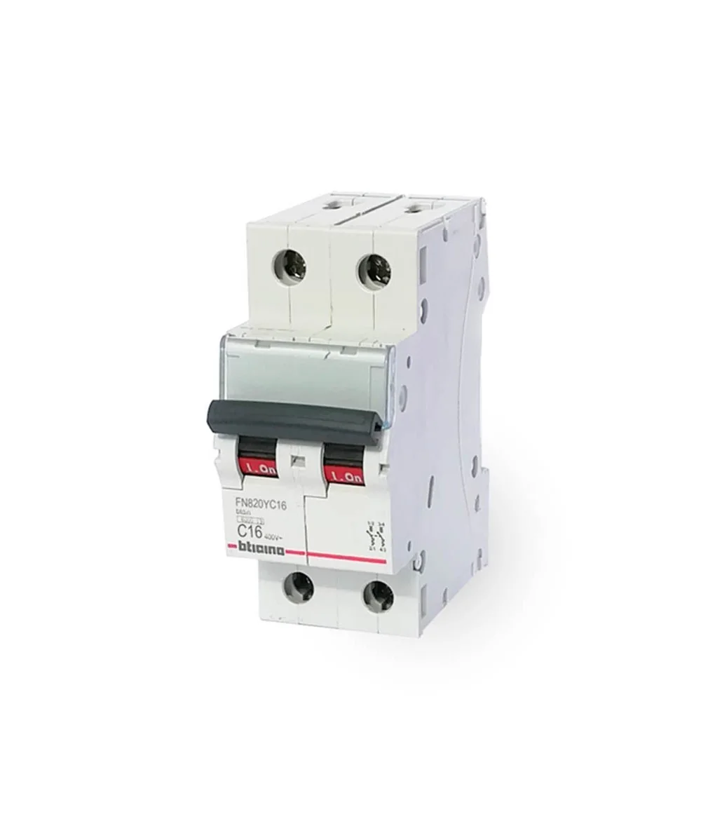 BTICINO Interruptor Termomagnetico 2X16A 10KA FN820YC16 - Bticino FN820YC16