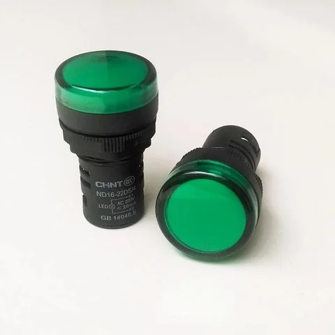 CHINT Piloto Lampara De Señalizacion Tipo LED Color Verde 22MM - Chint 592720