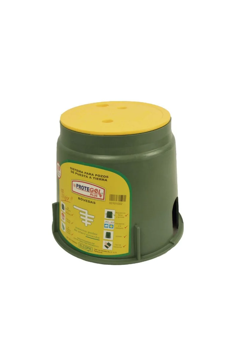 ELCOPE Caja De Registro PVC Tapa Amarilla Puesta Tierra - Boveda-Sistemgel PTBOV
