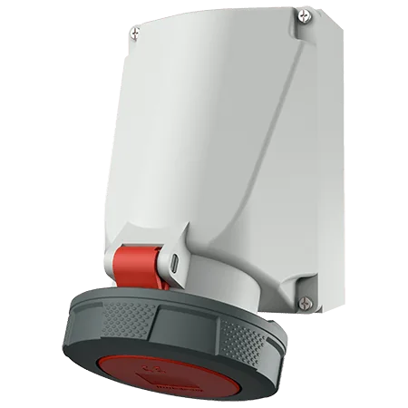 MENNEKES Toma Visible 63AMP 3P+T 415V Rojo 6H IP67 Codigo: 132A - Mennekes 132A