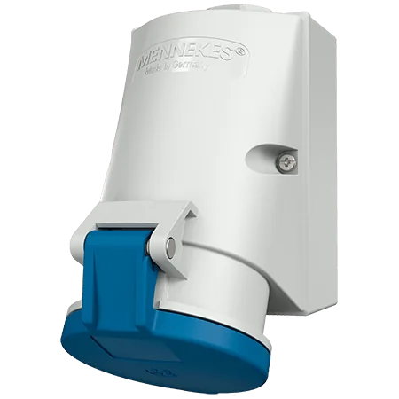 MENNEKES Toma Visible 32AMP 3P+T 250V Azul 9H IP44 Libre De Halogeno- 1424 Mennekes 1424