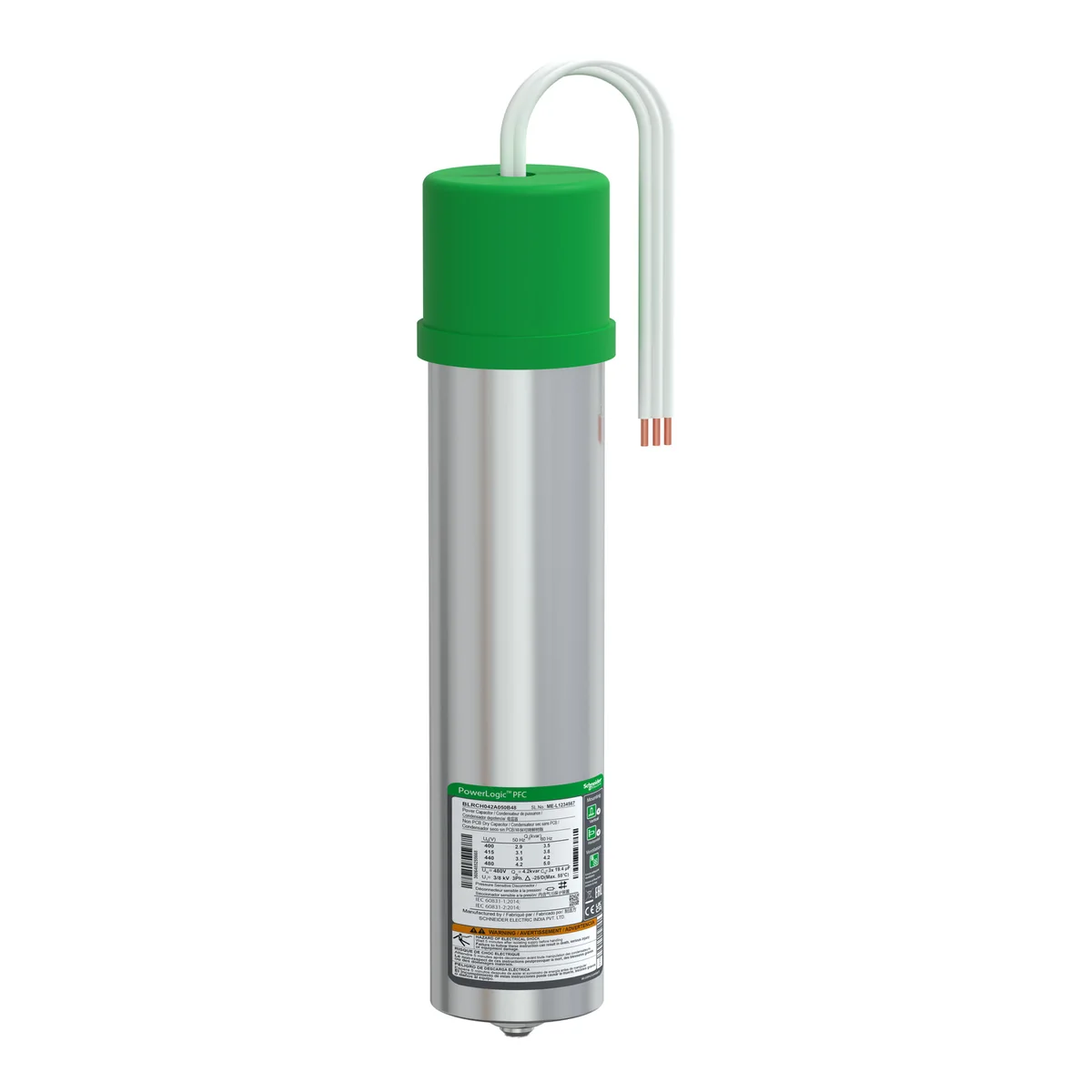 SCHNEIDER Condensador De Potencia Trifasico Varpluscan Hduty DC 480V 5 Kvar BLRCH042A050B48 Schneider BLRCH042A050B48