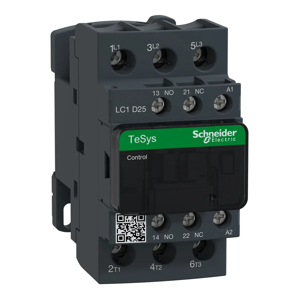 SCHNEIDER Contactor Trifásico 25 A Bobina 110 VAC,1NA+1NC, Tesys LC1D25F7 Schneider LC1D25F7
