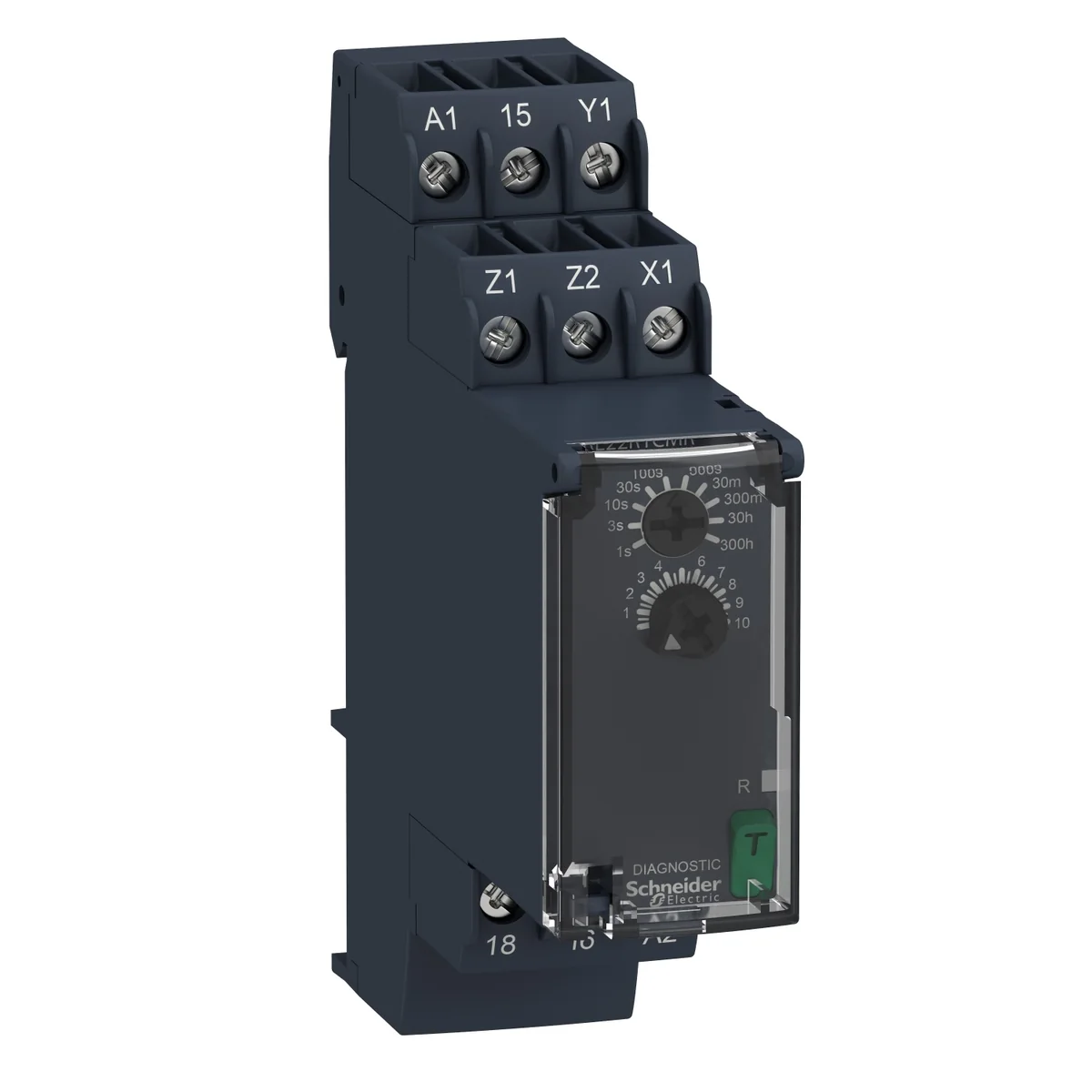SCHNEIDER Rele Temporizador A La Desconexion Off-Delay 24-240 Vac/Dc 0.05S-300H 1NANC, 3RE22R1CMR, Schneider RE22R1CMR