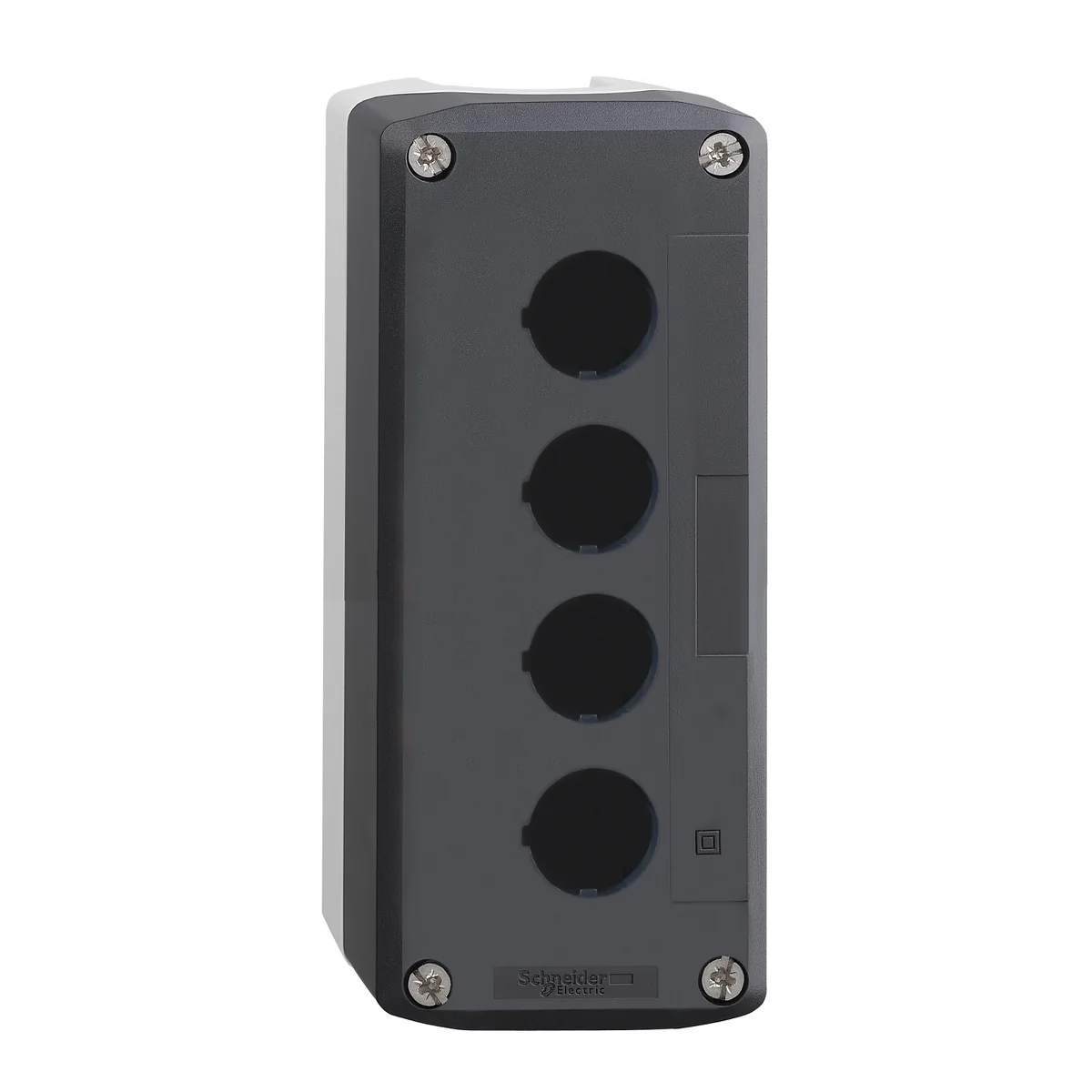 SCHNEIDER Caja Vacia Gris, 4 Orificio Harmony XALD04 Schneider XALD04