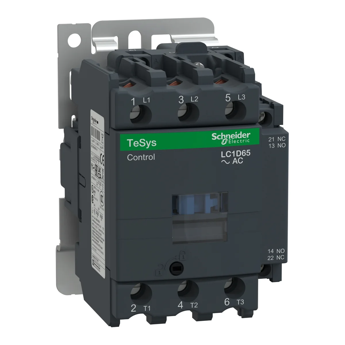 SCHNEIDER Contactor Everlink 65A 1NA+1NC 25/50HP 220/440V BOB-24V 50/60HZ - LC1D65B7 LC1D65B7