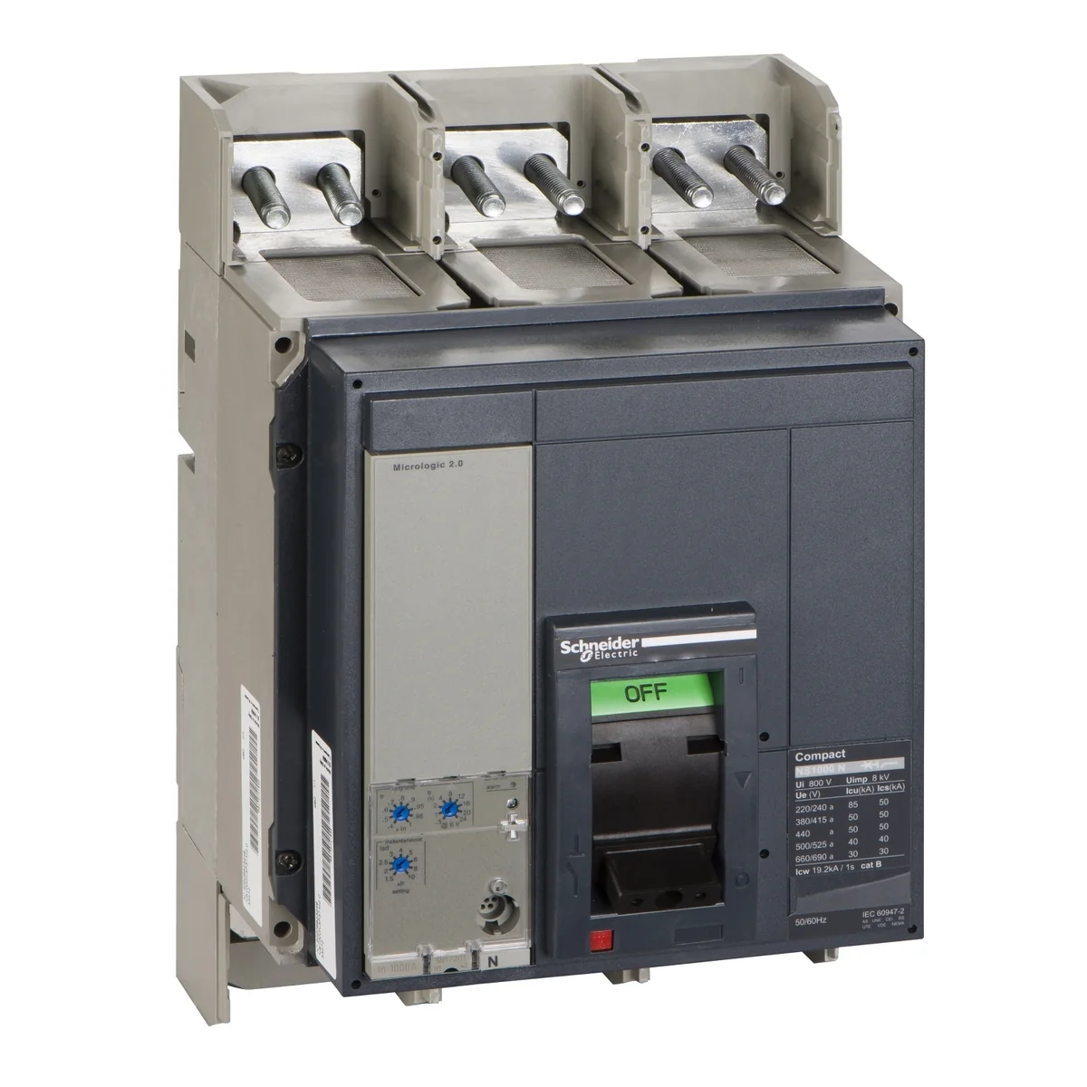 SCHNEIDER Interruptor Termomagnético 3P Reg. 320-800 A, 85 Ka En 220 Vac, 42 Ka 440 Vac Ns 1000N 33472 Schneider 33472