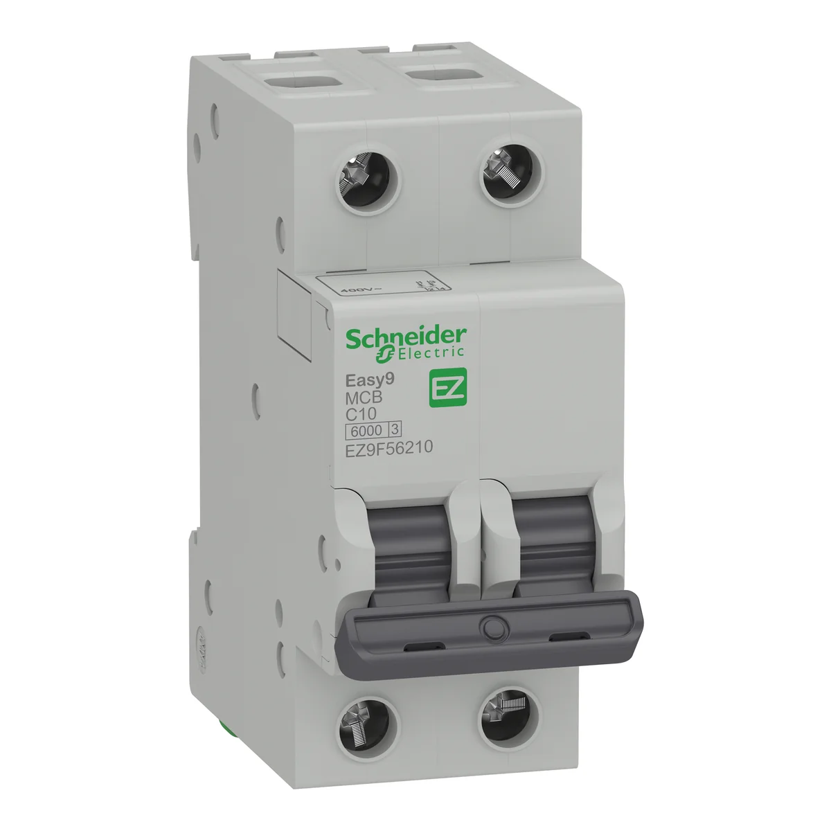 SCHNEIDER Interruptor Termomagnetico 2P 10 A 10KA/230 V P/Riel EASY9 EZ9F56210 Schneider EZ9F56210