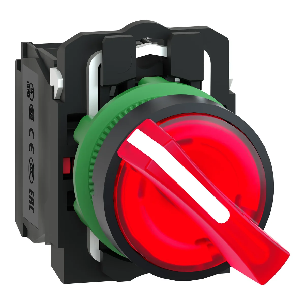 SCHNEIDER Selector Luminoso 2 Posiciones Fijo Rojo 230/240AC/DC XB5AK124M5 Schneider XB5AK124M5