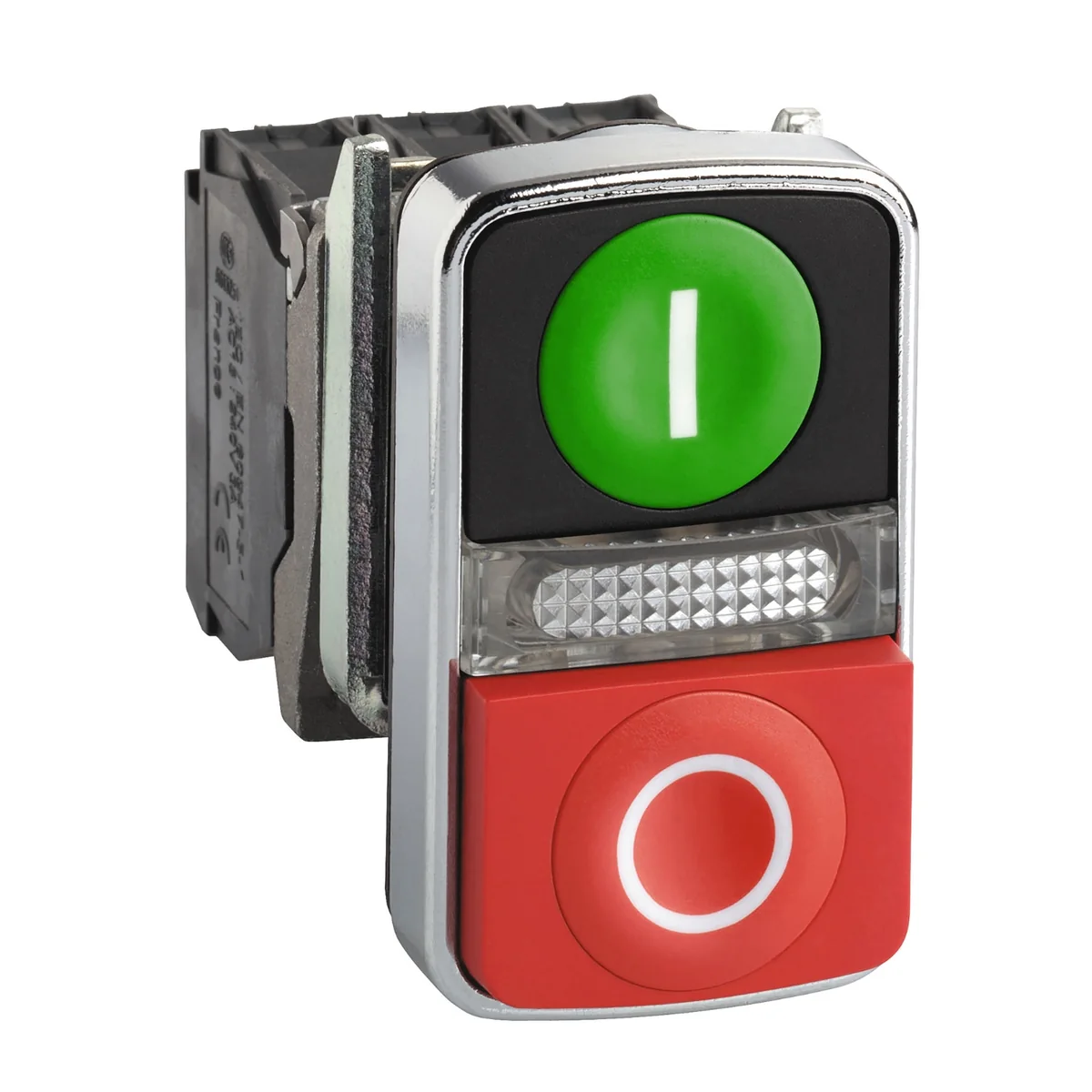SCHNEIDER Pulsador Doble Metal Rojo-Verde Con LED Central 220 V Harmony XB4BW73731M5 Schneider XB4BW73731M5