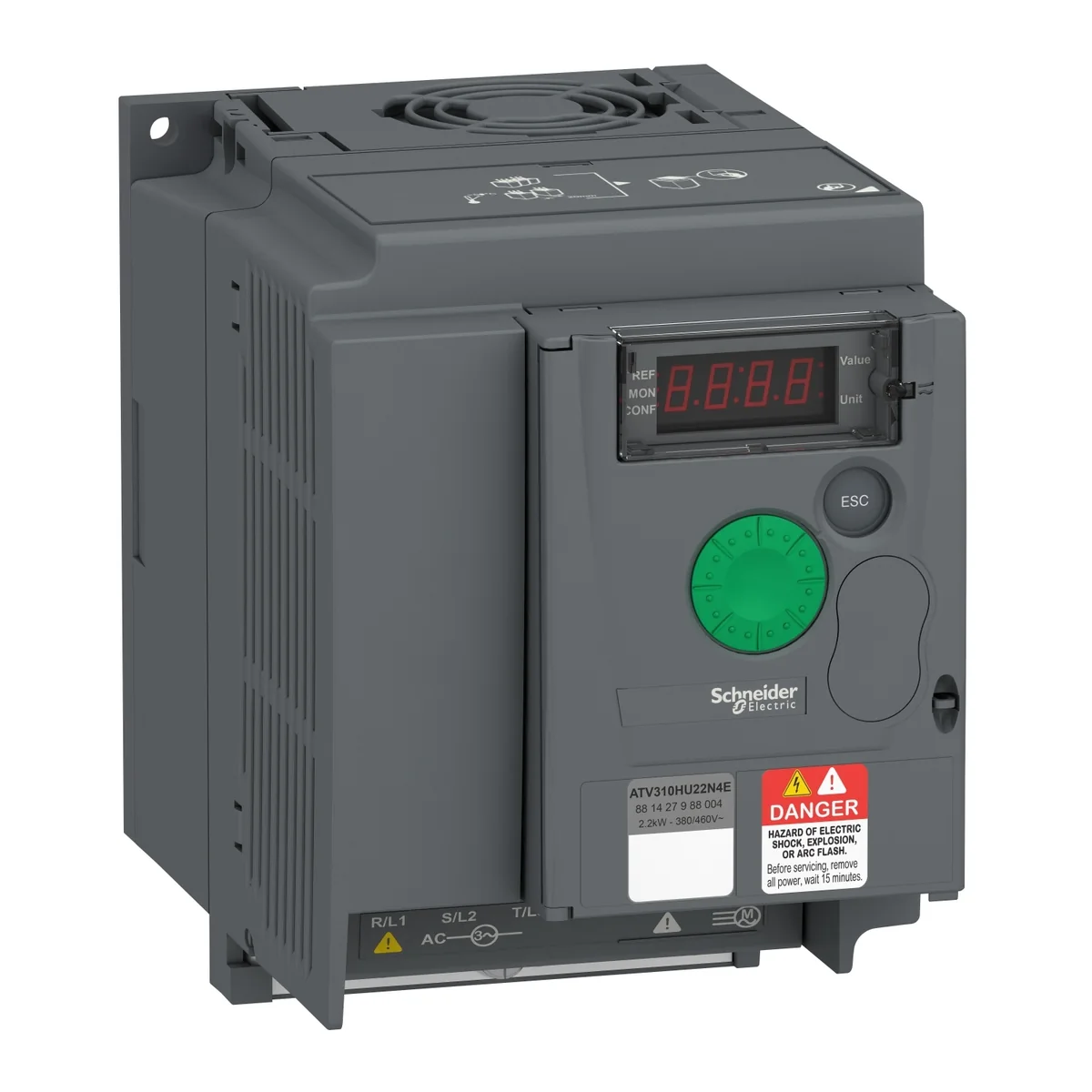 SCHNEIDER Variador De Velocidad Altivar 310 De 2.2KW 3HP 5.5A 380-480VAC 50/60, HZ Trifasico IP20, Modelo: ATV310HU22N4E, Marca: Schneider TMP-20260129120110