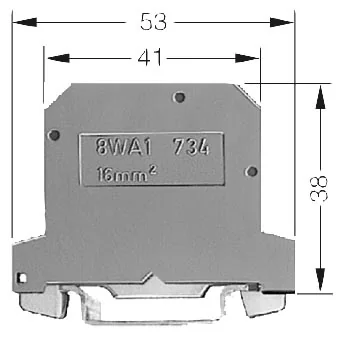 SIEMENS Borne De Tierra 10- 16 MM2 Verde/Amarillo P/Riel 8WA1011-1PK00 - Siemens 8WA1011-1PK00