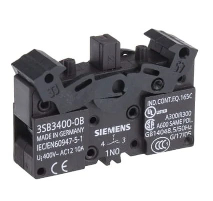 SIEMENS Elemento De Conmutación Con 1 Contacto, 1NA, Frontal, 3SB3400-0B, Siemens 3SB3400-0B