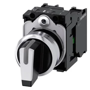SIEMENS Selector, 3 Posiciones I- O-Ii, 1NA + 1NA 3SU1150-2BL60-1NA0 - Siemens 3SU1150-2BL60-1N
