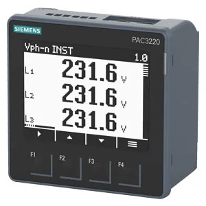 SIEMENS Sentron PAC3220 Lcd 96 × 96 MM, 50 Variables 7KM3220-0BA01-1DA0 - - Siemens 7KM3220-0BA01-1DA0